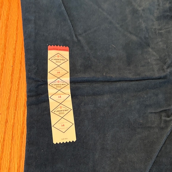 St. John's Bay Women's Straight Leg Corduroy Jeans - Dark Teal - Picture 8 of 9